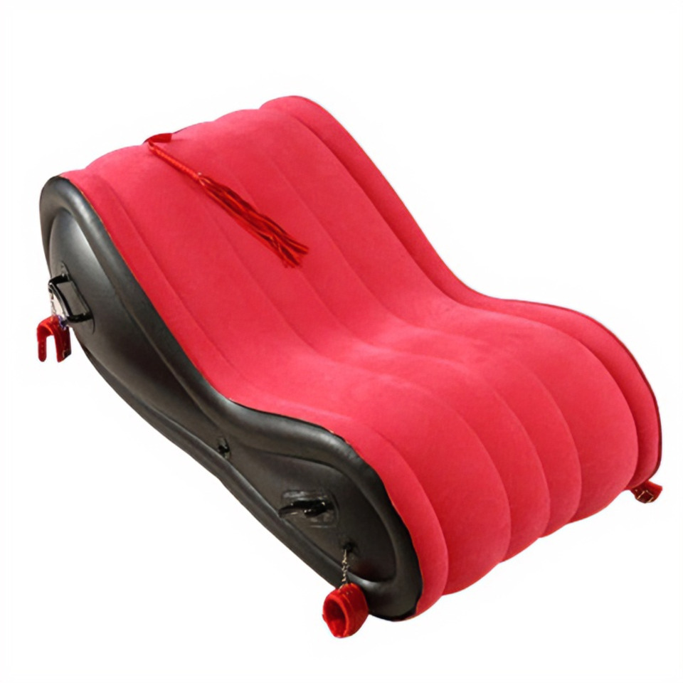 Outdoor Furniture Epping - 赤いセックス用インフレータブルソファベッド耐荷重EP PVC家具エアクッションカップル大人用ラブゲームおもちゃ椅子屋外SM製品
