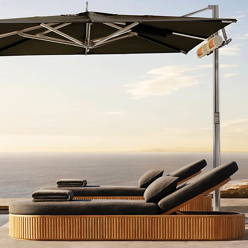 Outdoor Furniture Lounge Set - 屋外プール用サンラウンジャーチェア、ホテル家具セット、レジャー家具、折りたたみベッド、シェーズラウンジ、モダン木製ソファセット