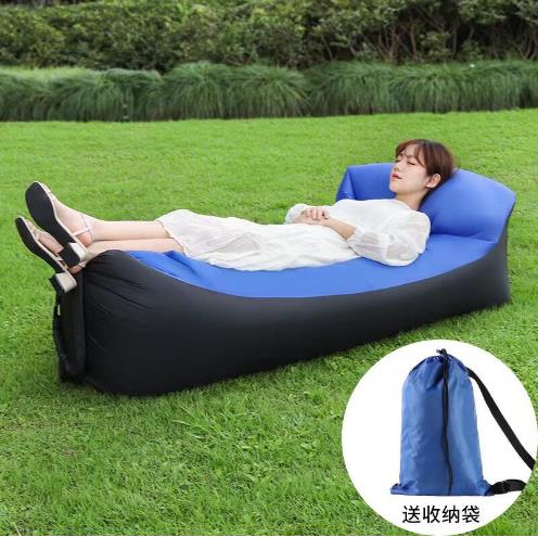 Outdoor Furniture Lounge Set - サンラウンジャー枕スタイルインフレータブルソファ屋外ポータブル怠惰なエアソファベッド折りたたみインフレータブル寝袋リクライニングデイベッド
