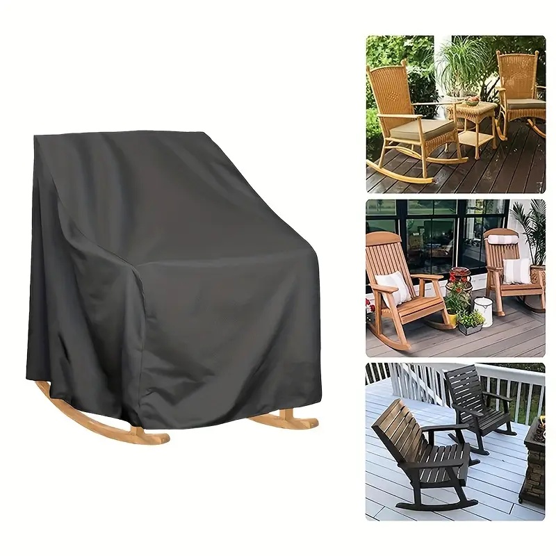 Outdoor Furniture Covers - 頑丈なオックスフォード生地の屋外ロッキングチェアカバー - 全天候型パティオ家具プロテクター、調節可能なドローストリングクロージャー付き