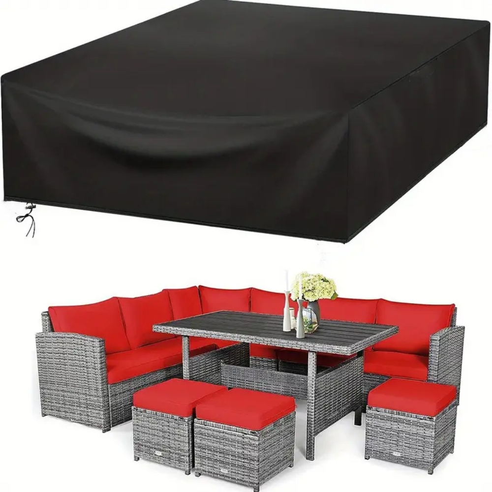 Outdoor Furniture Table - (長さ102-137インチ) サイズ屋外パティオガーデン防水セット家具セット雨と雪の椅子セットソファテーブル椅子ダストカバー