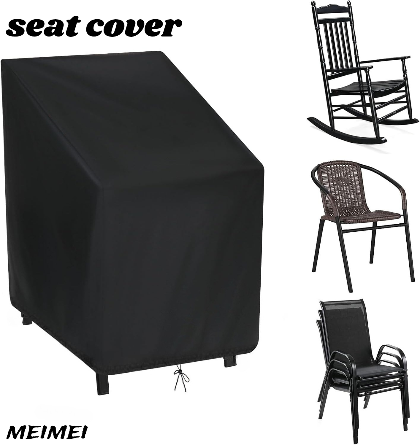 Outdoor Furniture Covers - 積み重ね椅子ダストカバー収納袋屋外ガーデン家具プロテクター高品質防水防塵椅子オーガナイザー