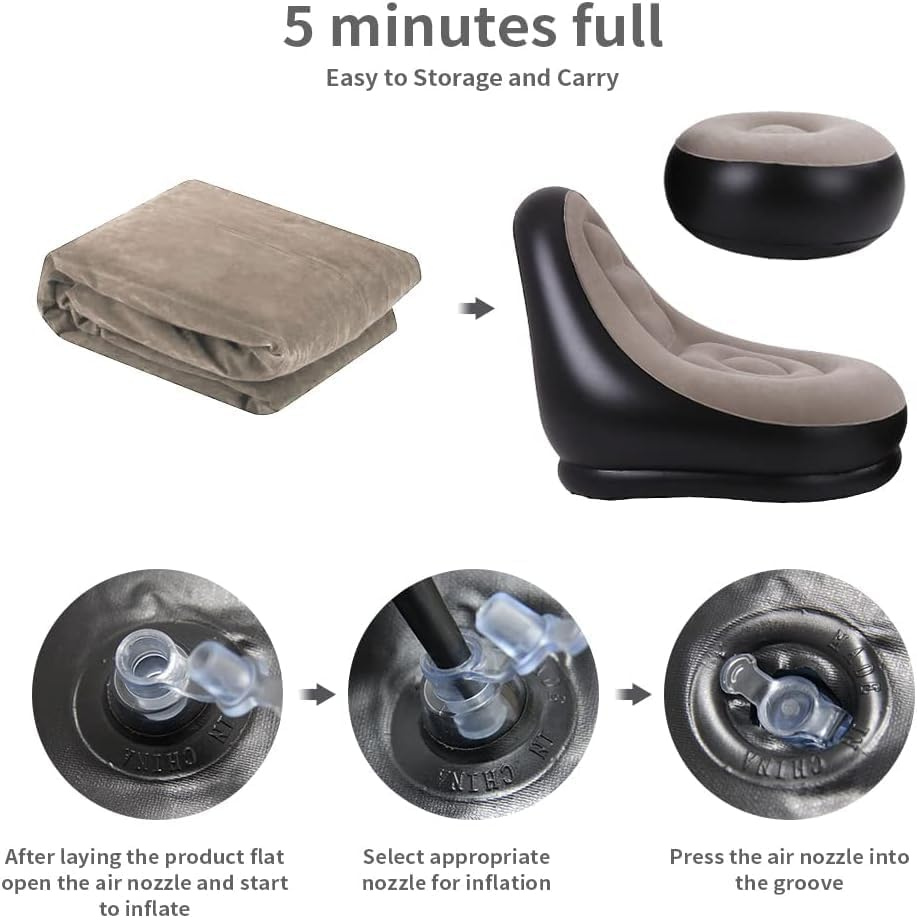 2個セット 怠惰なソファ インフレータブルチェア 折りたたみ - Outdoor Daybed Furniture のレビューと価格