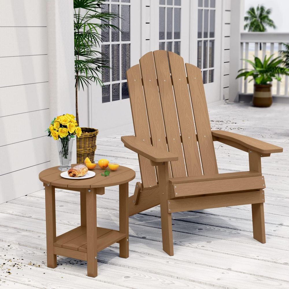 屋外用18インチサイドテーブル、収納棚付き、2段プラスチック - Outdoor Furniture Table のレビューと価格