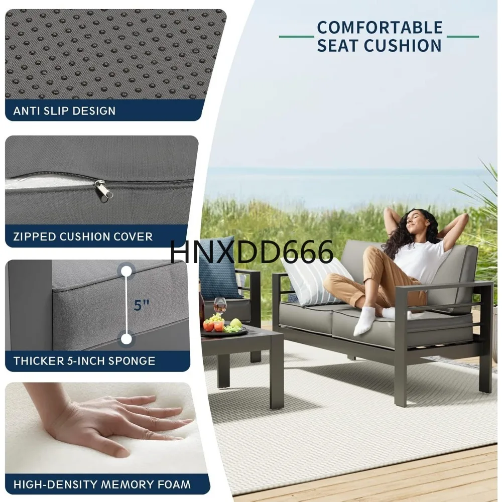 ファイヤーピットテーブル付きパティオ家具セット、6点セットア - Outdoor Furniture With Fire Pit Table のレビューと価格