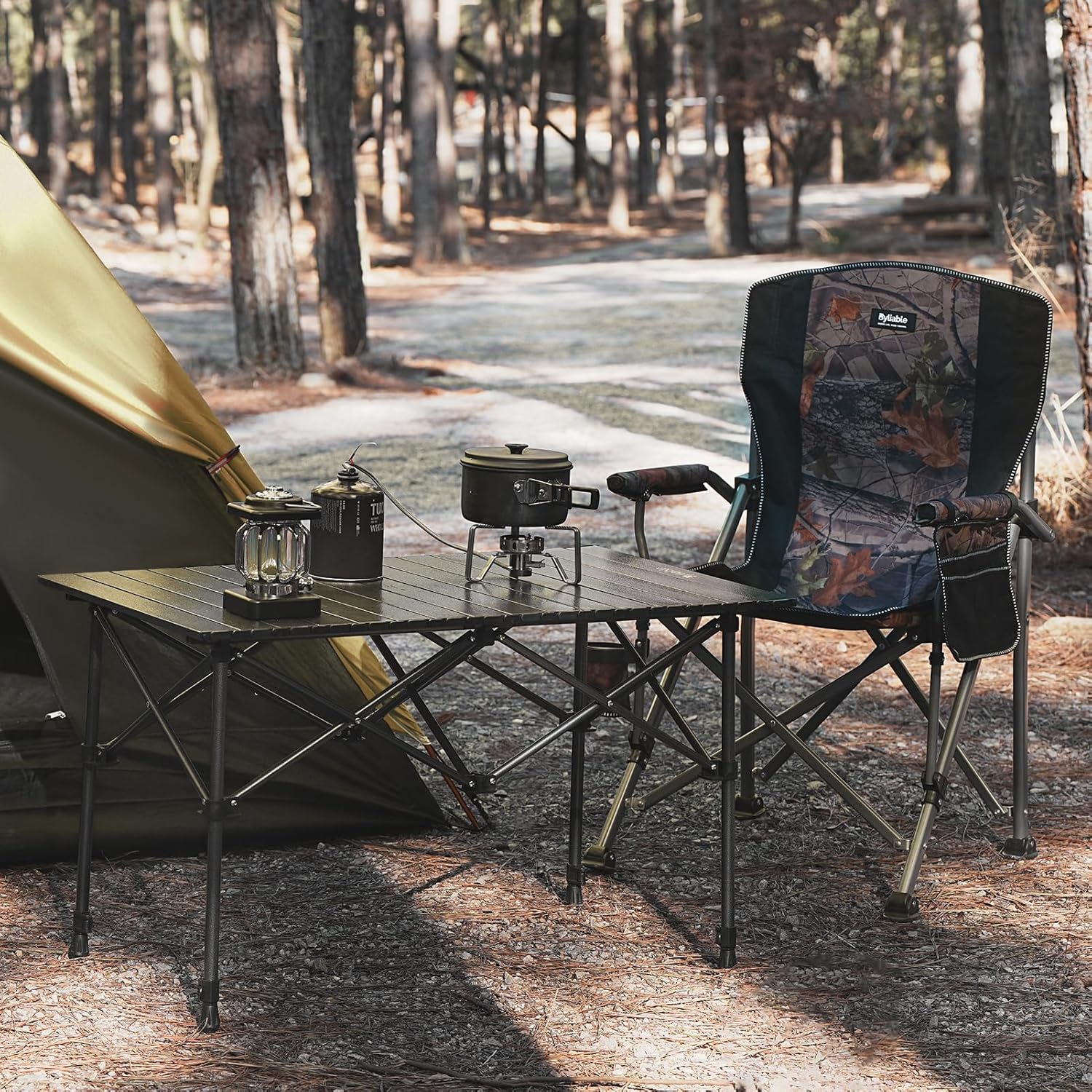 折りたたみ式ポータブルキャンプテーブル アルミ製 軽量 ロー - Outdoor Furniture Europe のレビューと価格