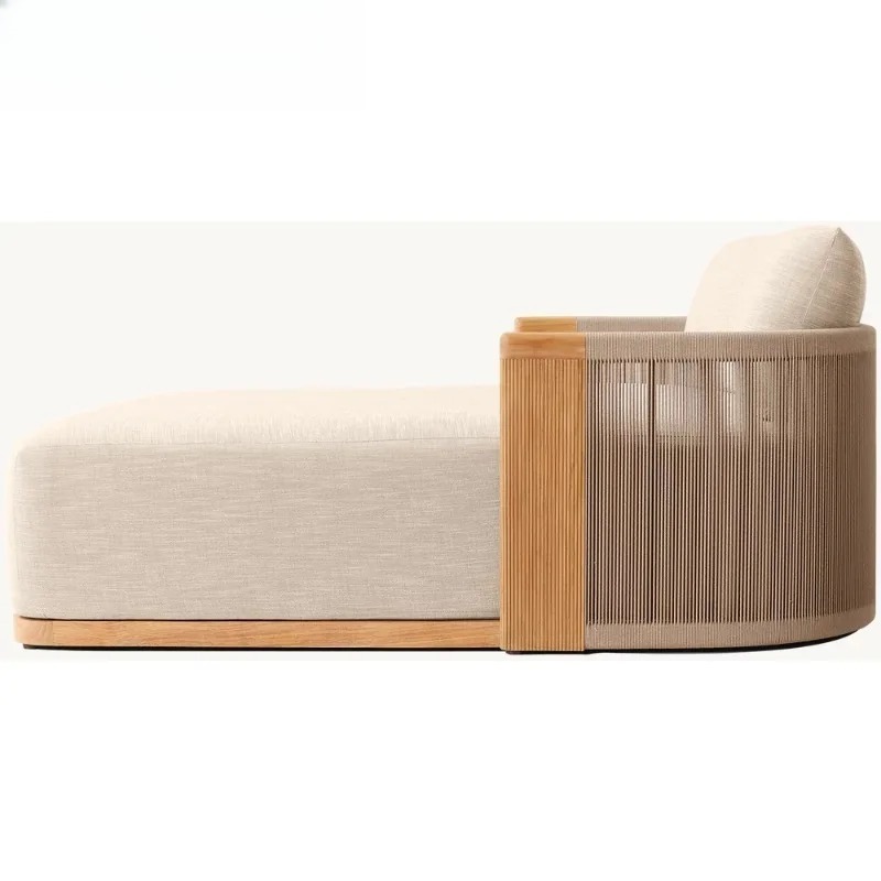 パティオチーク製シェーズロングデイベッド耐候性屋外ベッドヴィ - Outdoor Daybed Furniture のレビューと価格