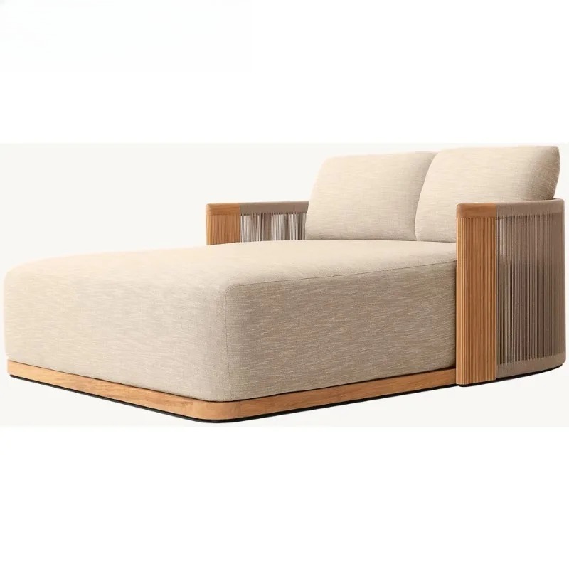 パティオチーク製シェーズロングデイベッド耐候性屋外ベッドヴィ - Outdoor Daybed Furniture のレビューと価格