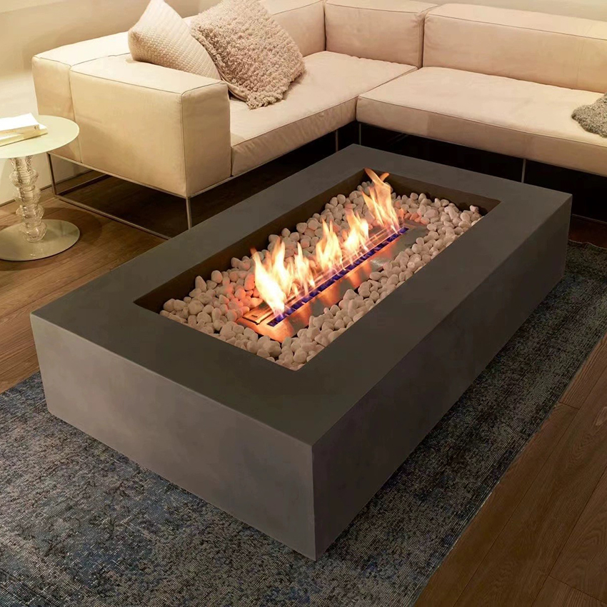 モダンなコルテン鋼製ファイヤープレイス、ガス式屋外家具セット - Outdoor Furniture With Fire Pit Table のレビューと価格