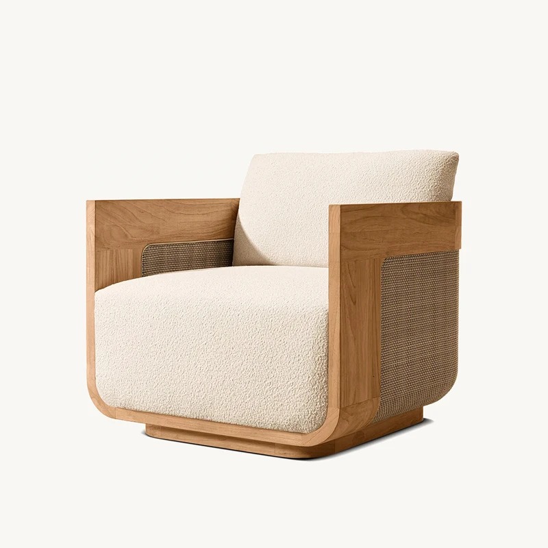 サンビーチラウンジチェア＆デイベッドセット、チーク材ラタン製 - Outdoor Furniture Lounge Set のレビューと価格