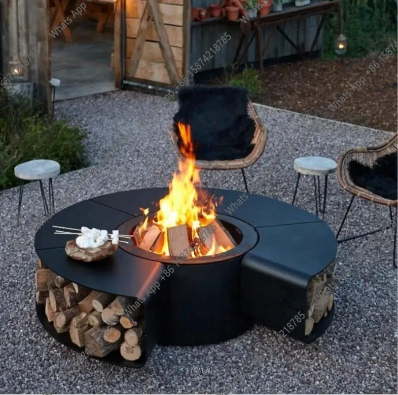 I C アウトドア無煙焚き火台 特許取得済みスチール製焚き火 - Outdoor Furniture With Fire Pit Table のレビューと価格