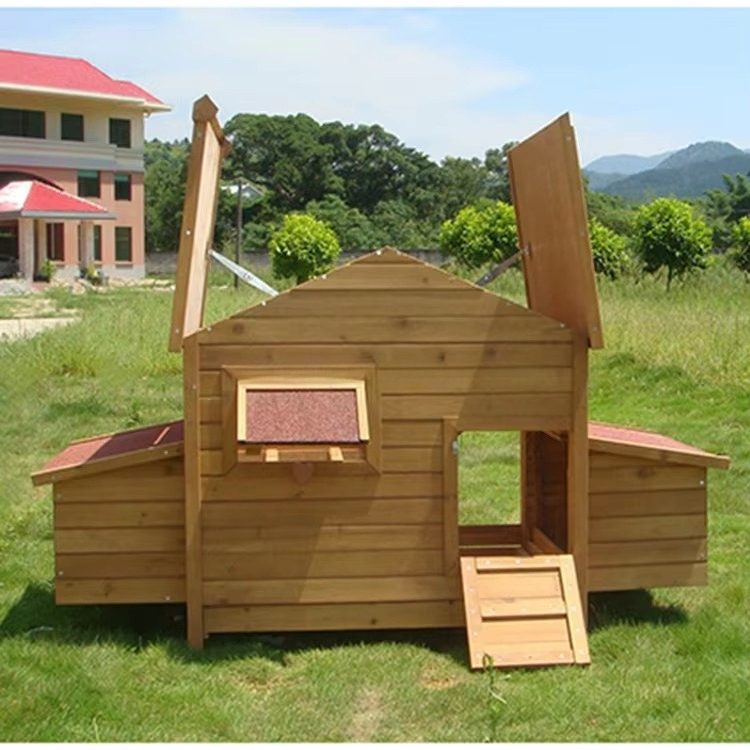 屋外木製鶏小屋巣箱、耐候性、オープンアスファルトルーフ、簡単 - Outdoor Furniture Epping のレビューと価格