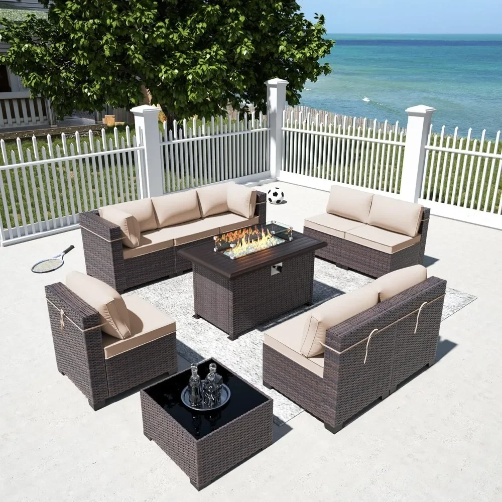 -プロパンファイヤーピットテーブル付きパティオ家具セット、1 - Outdoor Furniture With Fire Pit Table のレビューと価格