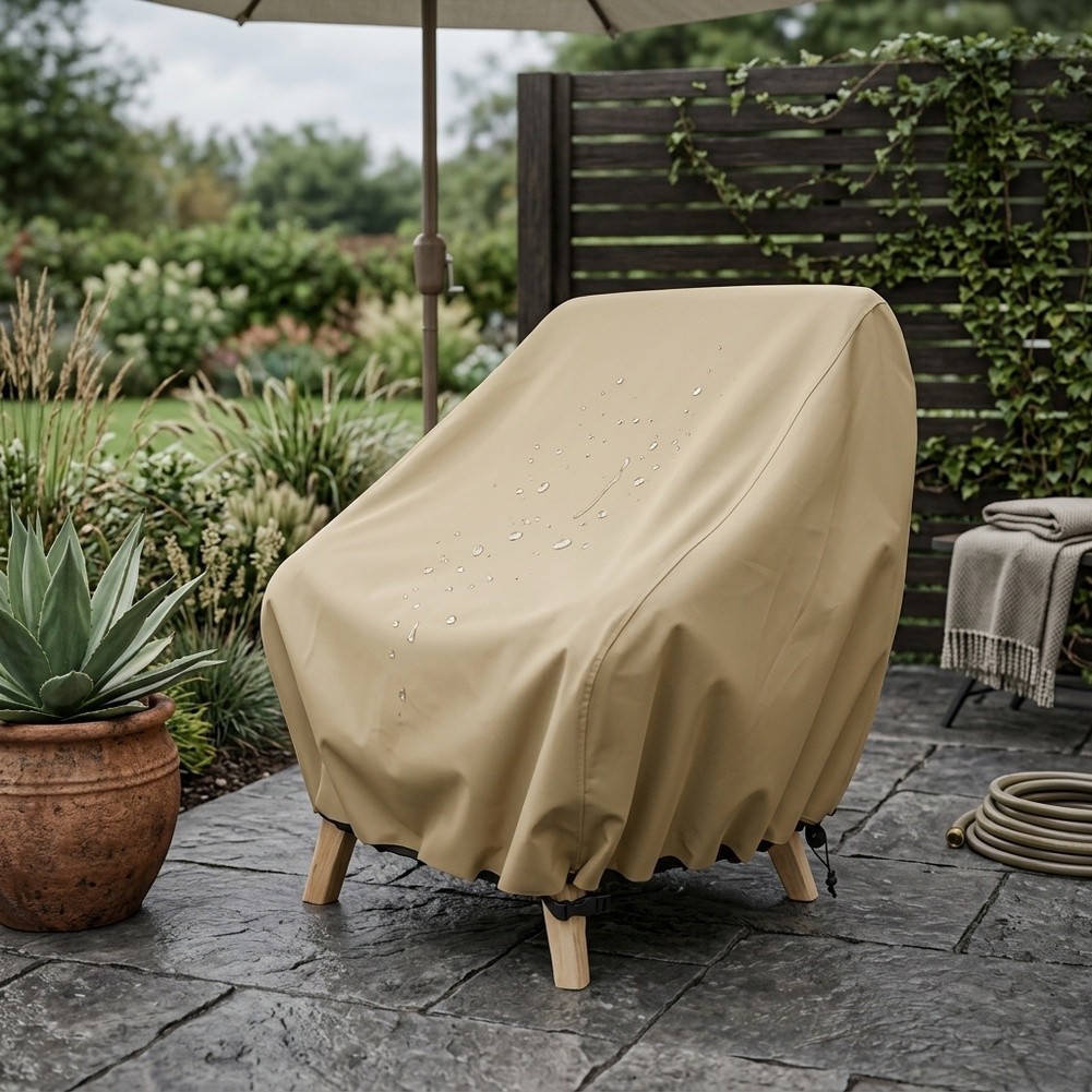 防水パティオチェアカバー 屋外ラウンジ用 深型シングル芝生チ - Outdoor Furniture Covers のレビューと価格