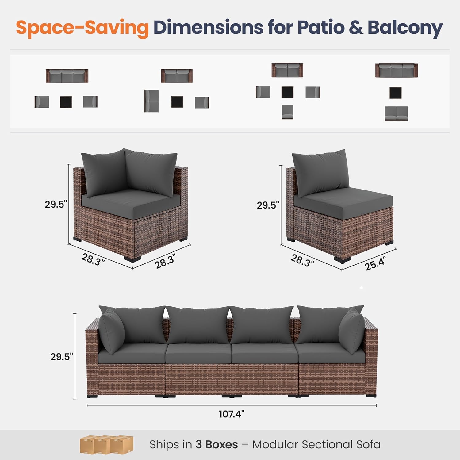 5ピース屋外用セクショナルソファセット、ファイヤーピットテー - Outdoor Furniture With Fire Pit Table のレビューと価格