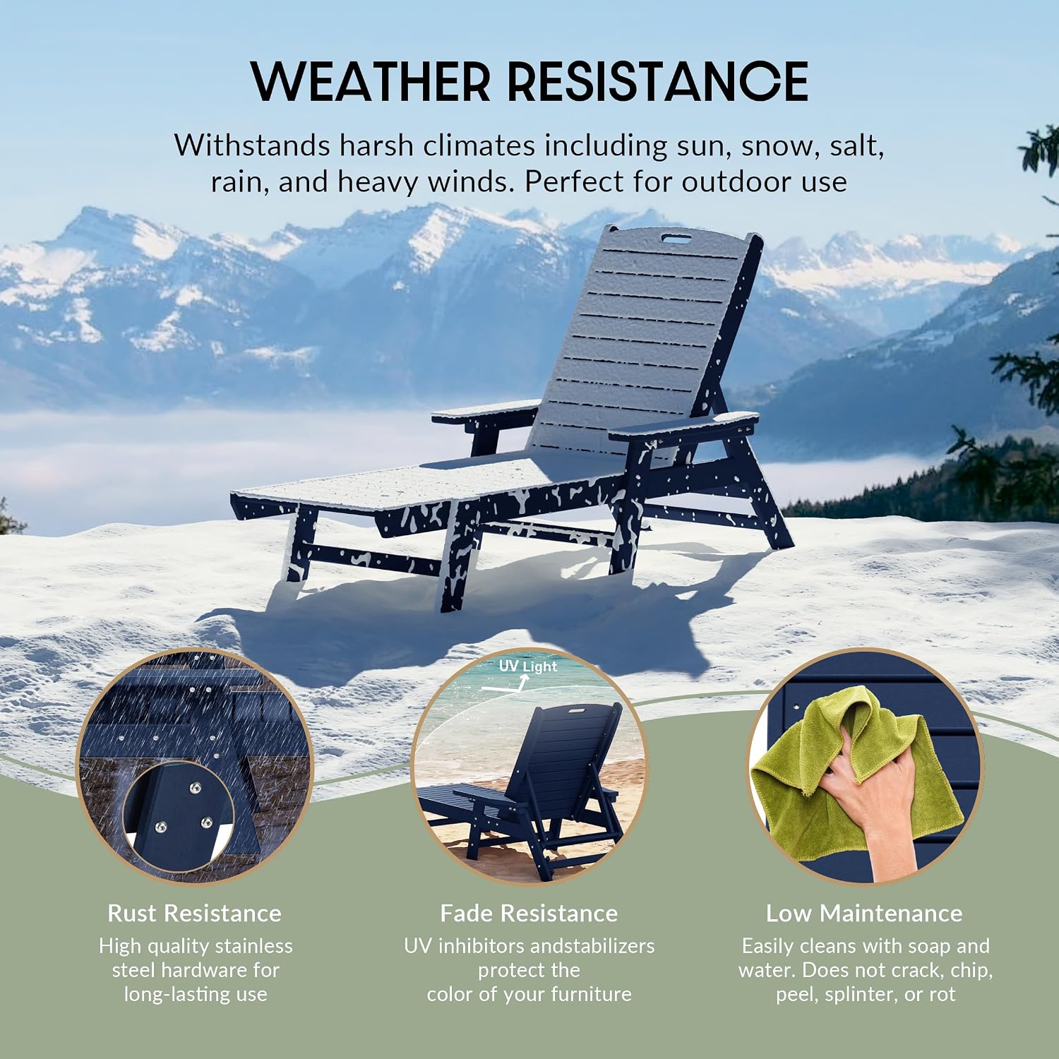 マリブ ポリ リクライニング シェーズ ラウンジ (2 個セ - Outdoor Furniture Lounge Set のレビューと価格