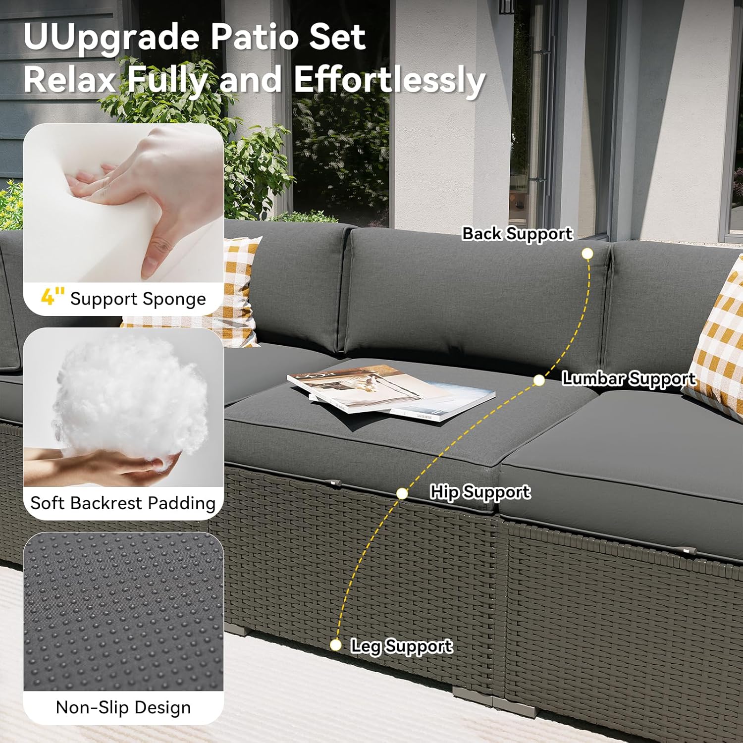 ファイヤーピットテーブル付きパティオ家具セット、8ピース屋外 - Outdoor Furniture With Fire Pit Table のレビューと価格