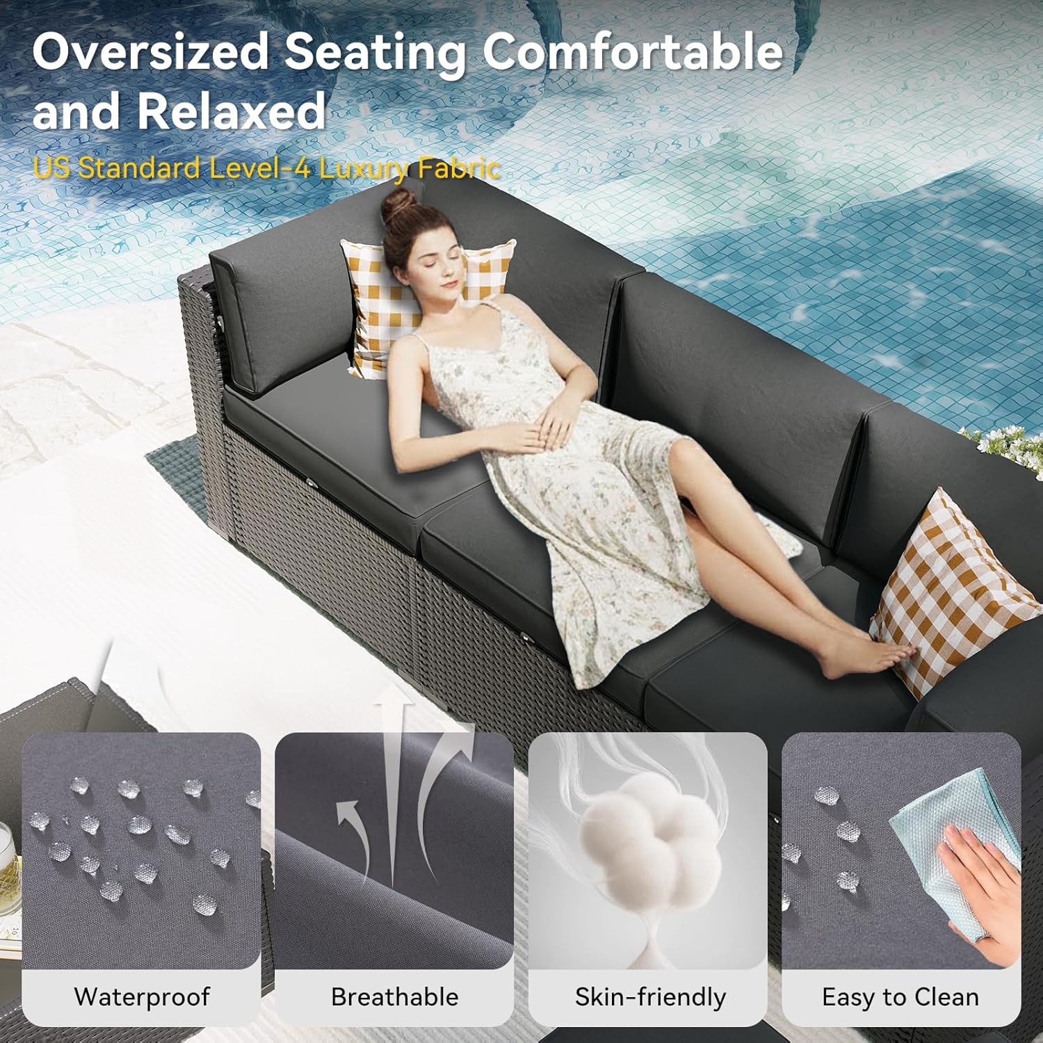 ファイヤーピットテーブル付きパティオ家具セット、8ピース屋外 - Outdoor Furniture With Fire Pit Table のレビューと価格
