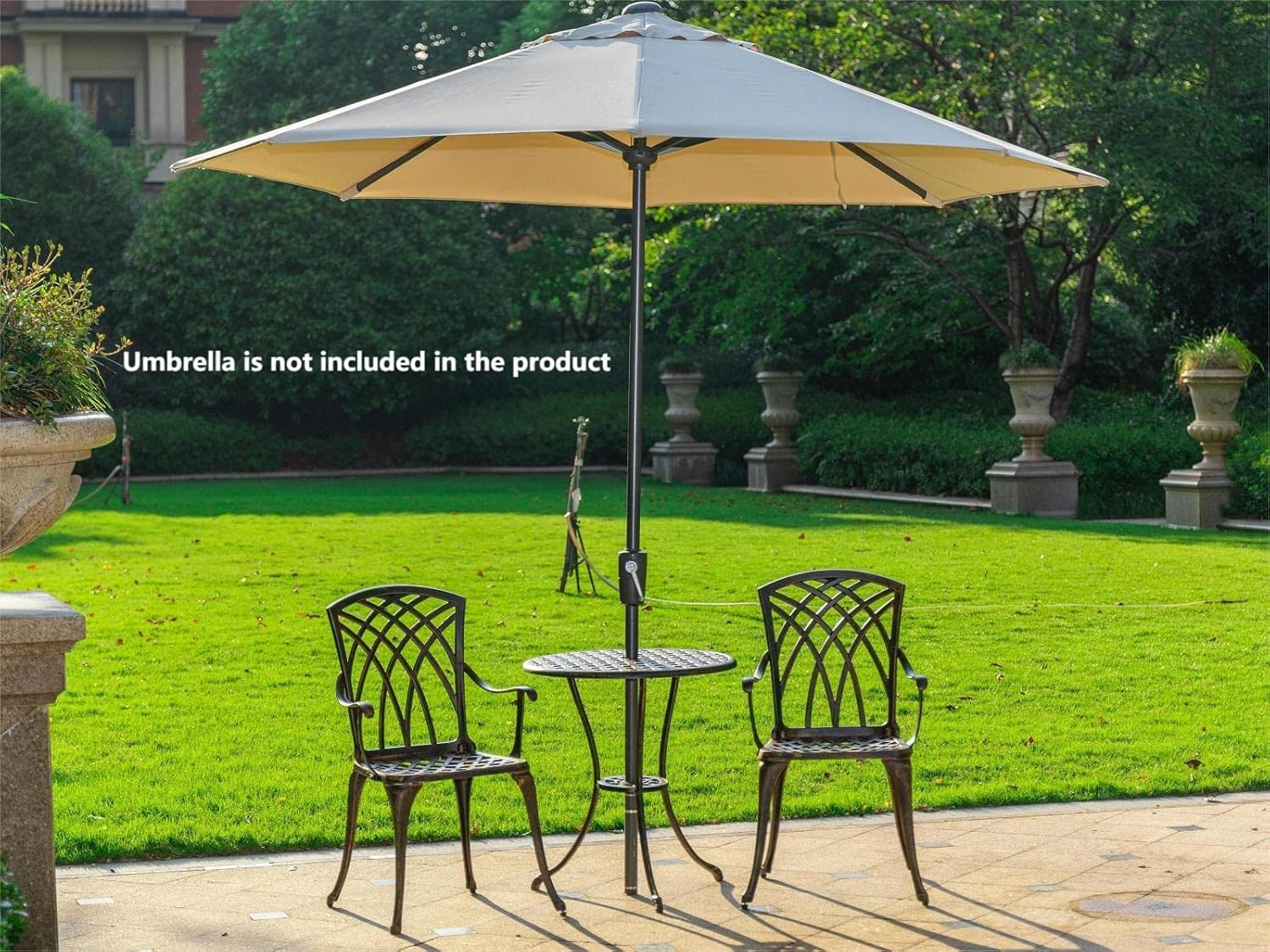 錆びにくいブロンズ色の鋳造アルミニウム製3ピース屋外ビストロ - Outdoor Furniture Table のレビューと価格
