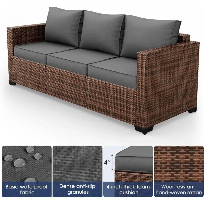 ファイヤーピットテーブル付き家具セット、8ピース屋外特大セク - Outdoor Furniture With Fire Pit Table のレビューと価格