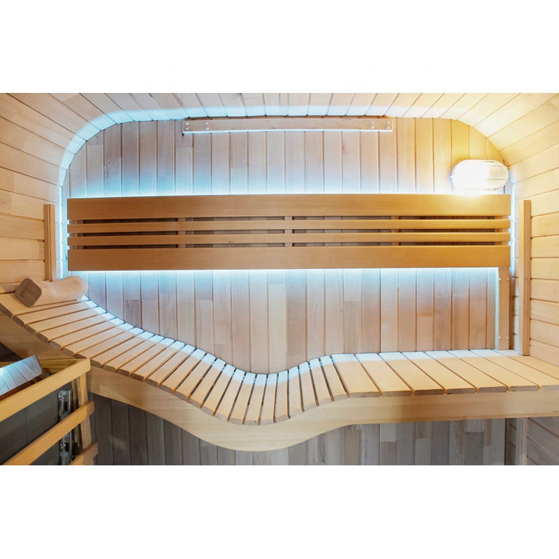 屋外サウナ モダンデザインキャビン 屋外バレルサウナ 4人用 - Outdoor Furniture Europe のレビューと価格