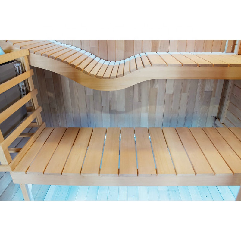 屋外サウナ モダンデザインキャビン 屋外バレルサウナ 4人用 - Outdoor Furniture Europe のレビューと価格
