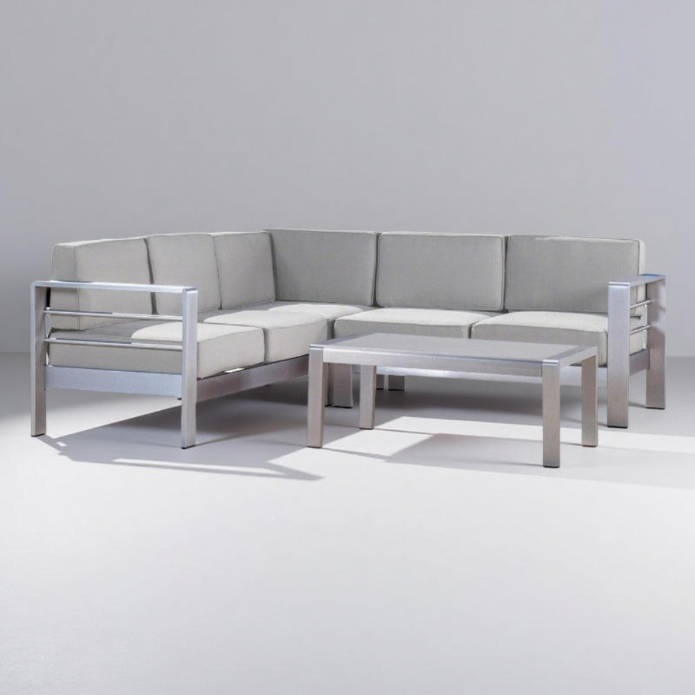 ホテルモダンアルミ製屋外家具ヴィラガーデンソファセット耐久性 - Outdoor Furniture Europe のレビューと価格