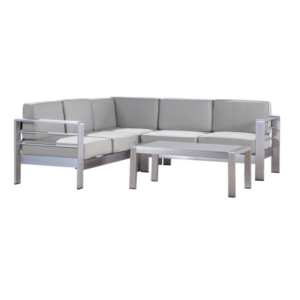 ホテルモダンアルミ製屋外家具ヴィラガーデンソファセット耐久性 - Outdoor Furniture Europe のレビューと価格