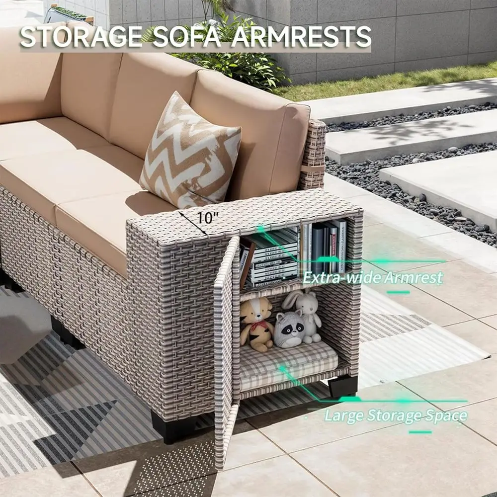 7点セットの屋外パティオ家具セット（ファイヤーピット、セクシ - Outdoor Furniture With Fire Pit Table のレビューと価格