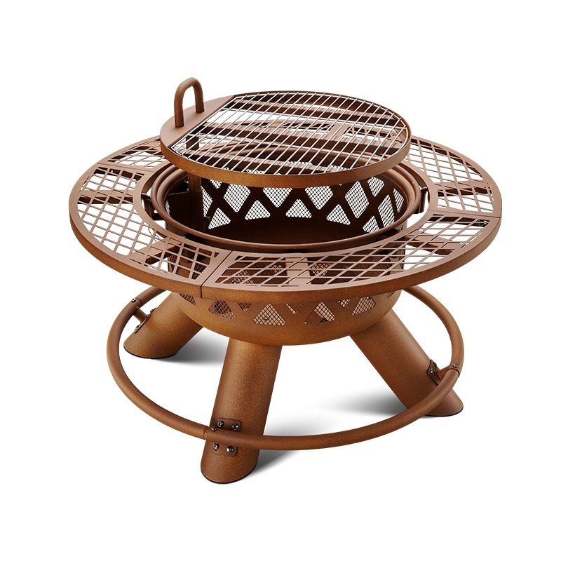 2026年式 モダン屋外スチール製 炭火・電気両用ファイヤー - Outdoor Furniture With Fire Pit Table のレビューと価格