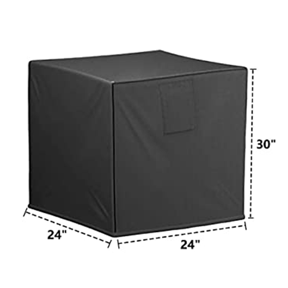 黒防水オックスフォードダストカバー 24x24x30 インチ - Outdoor Furniture Covers のレビューと価格