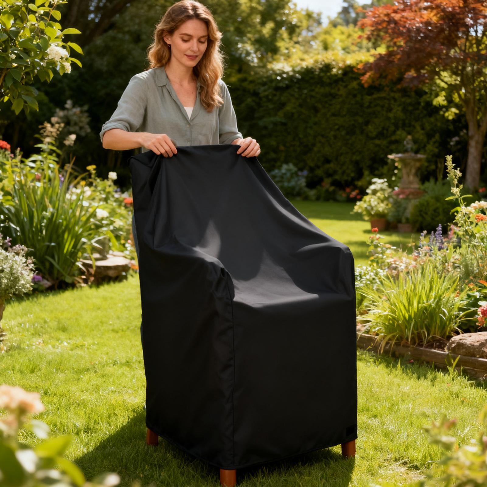 ガーデンチェアカバー 頑丈 防水 調整可能 屋外家具保護 デ - Outdoor Furniture Covers のレビューと価格