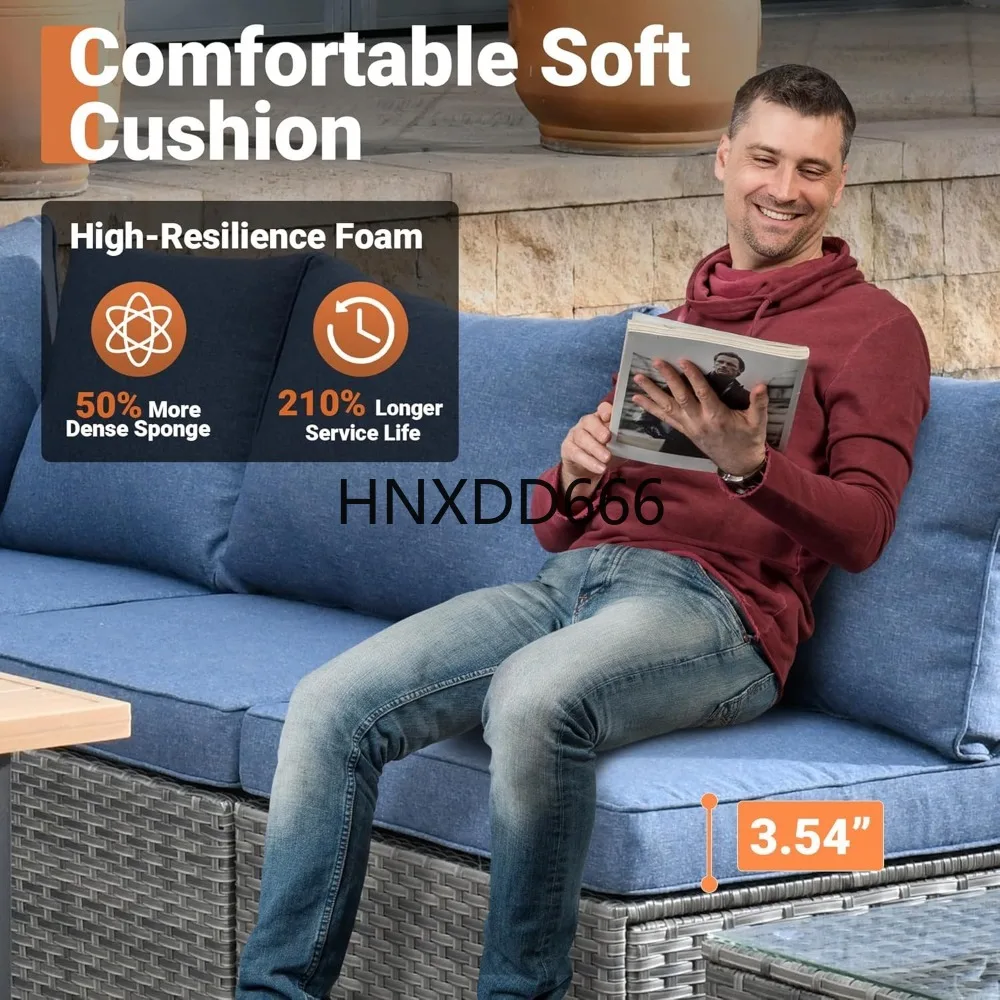 屋外用8点パティオ家具セット（ファイヤーピットテーブル、会話 - Outdoor Furniture With Fire Pit Table のレビューと価格