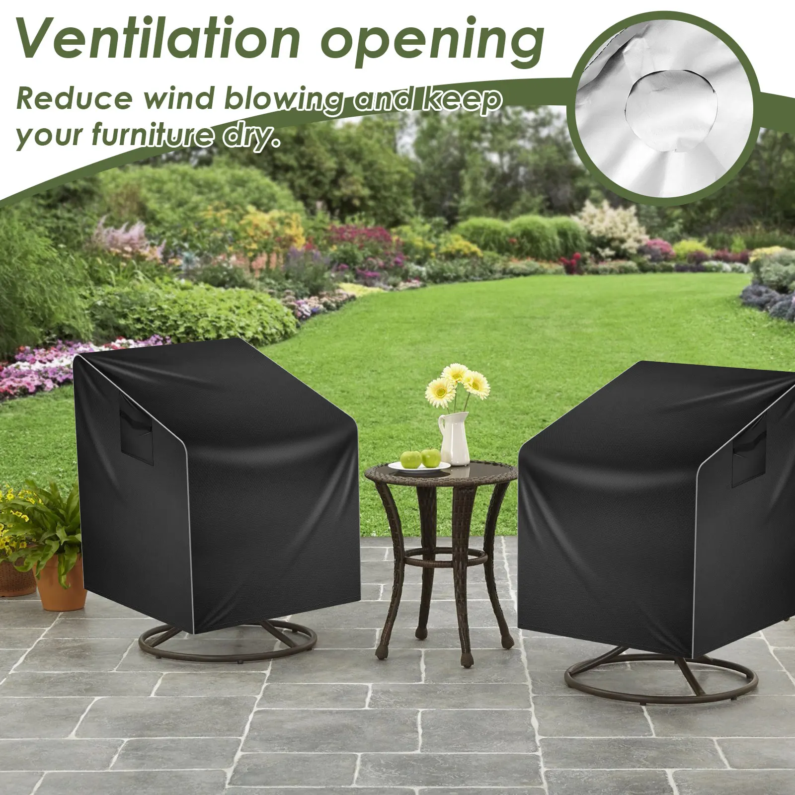 屋外用厚手チェアカバー 防水ガーデンユニバーサル家具防塵レイ - Outdoor Furniture Europe のレビューと価格